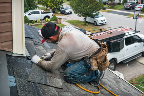 Professional Roofing technician working in Bloxom, VA